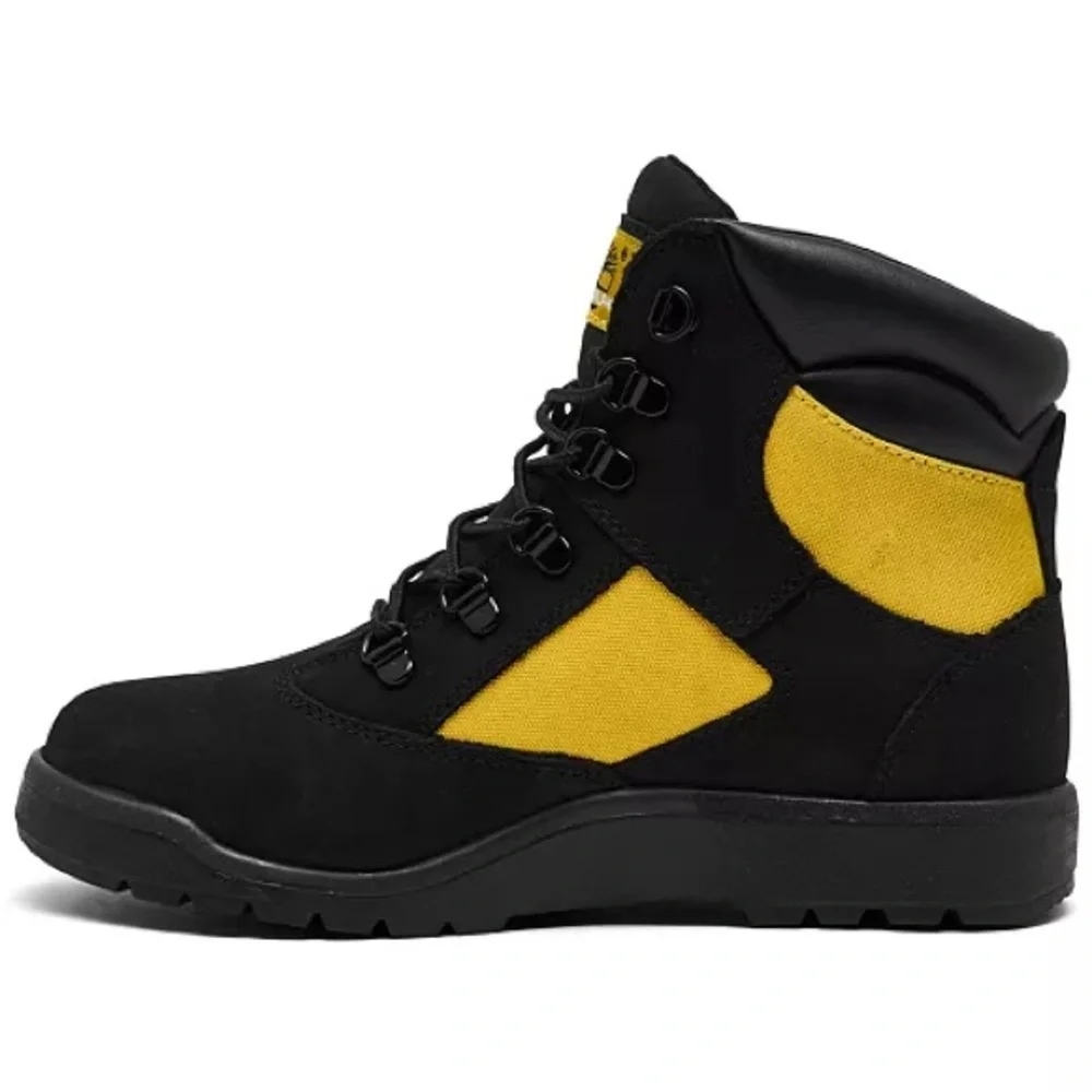 Timberland Kids Black and Gold Outdoor Boots Size 4